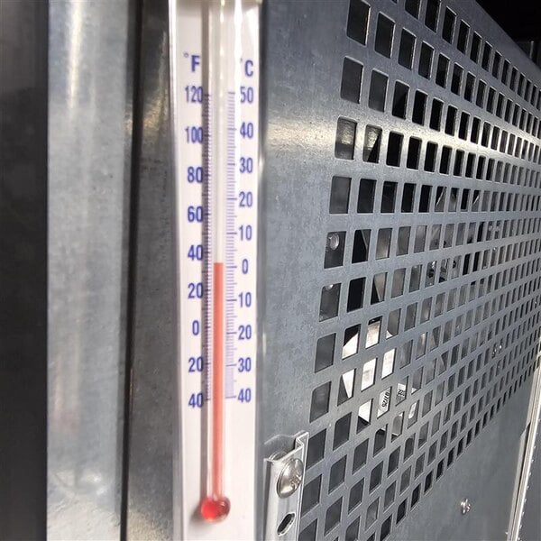 Scratch and Dent True TBB24-60-2G-Z1-BST-B-1 60 1/8" Black Glass Door Back Bar Refrigerator with Black Sub Top and LED Lighting