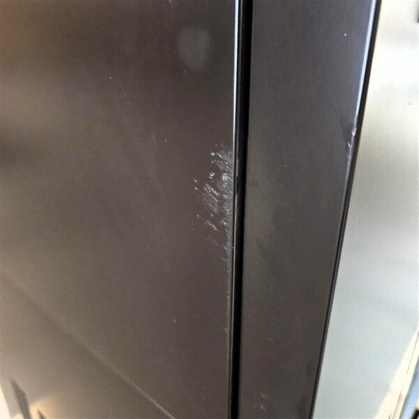 Scratch and Dent True TBB24-60-2G-Z1-BST-B-1 60 1/8" Black Glass Door Back Bar Refrigerator with Black Sub Top and LED Lighting