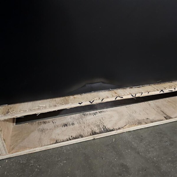 Scratch and Dent Avantco UBB-4G-HC 90" Black Counter Height Glass Door Back Bar Refrigerator with LED Lighting