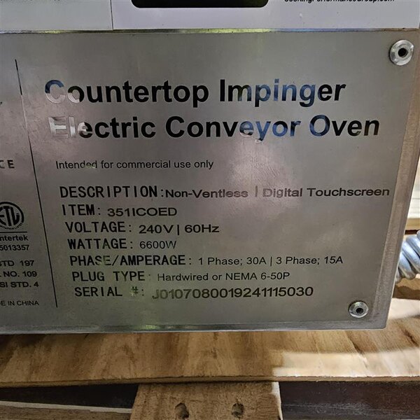 Scratch and Dent Cooking Performance Group ICOE-50-D Countertop Impinger Electric Conveyor Oven with 50" Belt - 240V, 1 Phase, 6700W