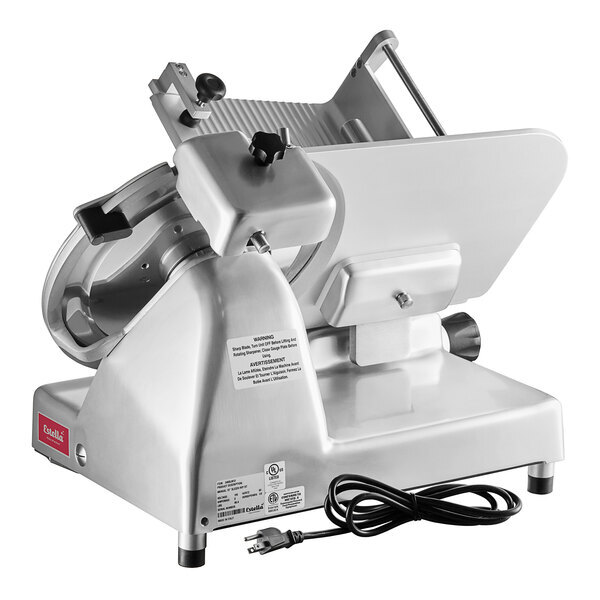 Scratch and Dent Estella SLM13 13" Heavy-Duty Manual Meat Slicer - 1/2 hp