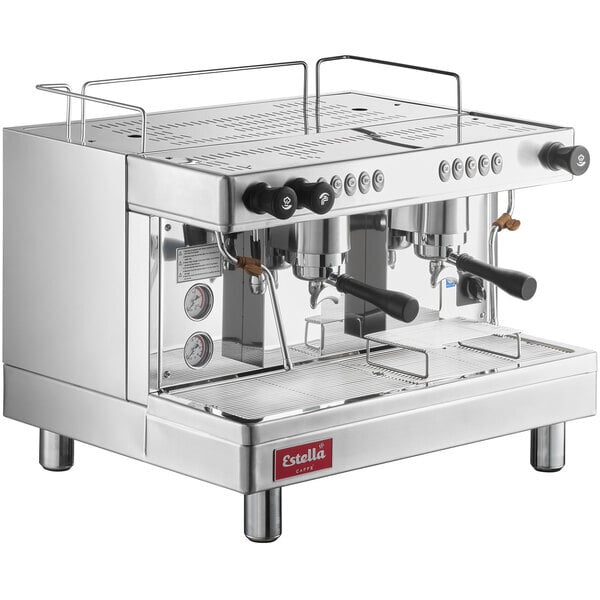 Scratch and Dent Estella Caffe ECEM2 Two Group Automatic Espresso Machine - 220-240V