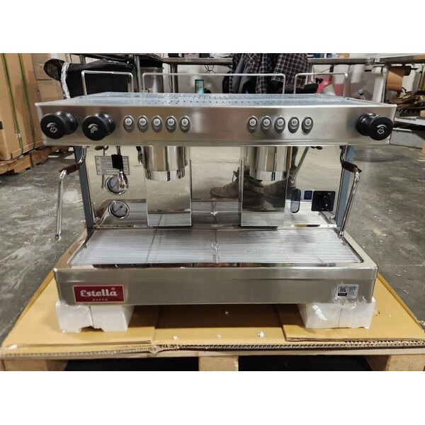 Scratch and Dent Estella Caffe ECEM2 Two Group Automatic Espresso Machine - 220-240V