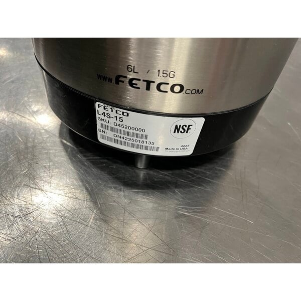 Scratch and Dent Fetco L4S-15 Luxus 1.5 Gallon Stainless Steel Coffee Server
