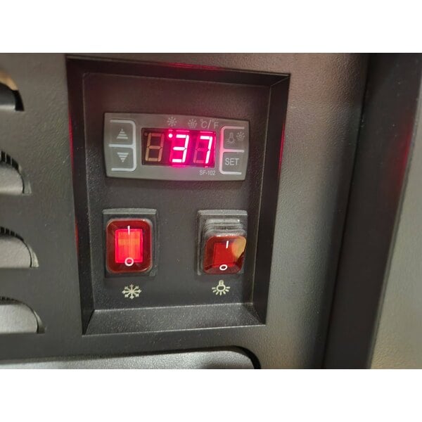 Scratch and Dent Avantco VAC-36B 35 1/2" Customizable Black Refrigerated Air Curtain Merchandiser