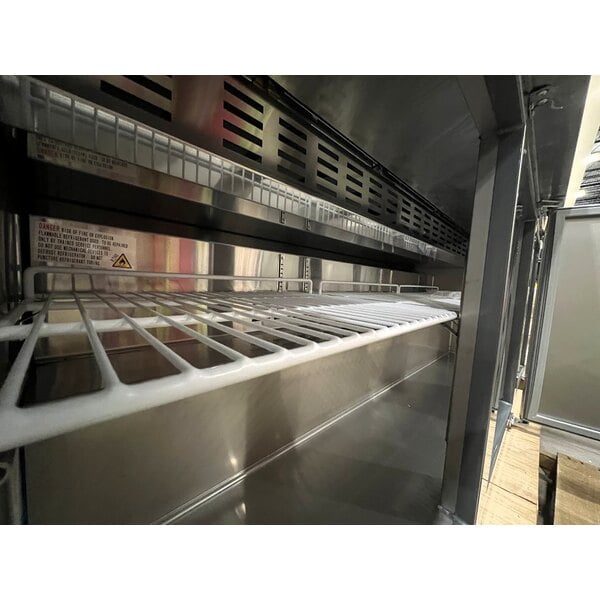 Scratch and Dent Avantco SS-PT-71-HC 70" 3 Door Stainless Steel Refrigerated Sandwich Prep Table