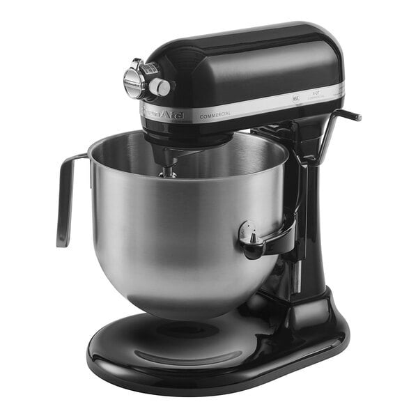 Scratch and Dent KitchenAid KSM8990OB Black 8 Qt. Bowl Lift Countertop Mixer with Standard Accessories - 120V, 1 3/10 hp