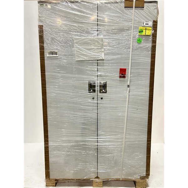 Scratch and Dent Regency 48" Stainless Steel Mop Sink Cabinet - 20" x 16" x 12" Mop Sink on Right Side