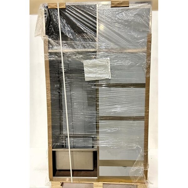 Scratch and Dent Regency 48" Stainless Steel Mop Sink Cabinet - 20" x 16" x 12" Mop Sink on Right Side