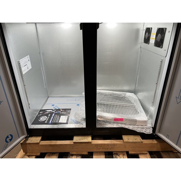 Scratch and Dent Beverage-Air BB48HC-1-B-27 48" Black Counter Height Solid Door Back Bar Refrigerator