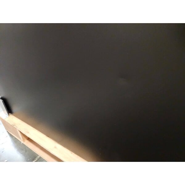 Scratch and Dent Avantco UBB-72S-HC 73" Black Counter Height Narrow Sliding Glass Door Back Bar Refrigerator with LED Lighting