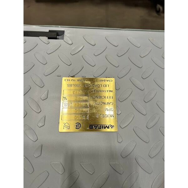 Scratch and Dent MIFAB LIL-50 Lil Max 100 lb. 50 GPM HDPE Grease Interceptor with No-Hub Outlet