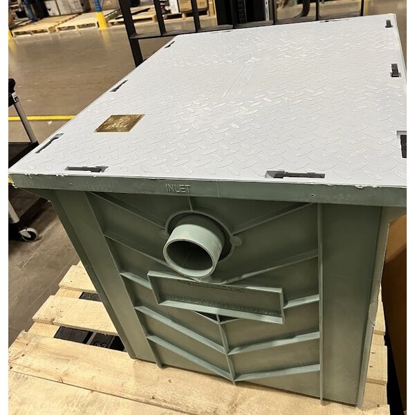 Scratch and Dent MIFAB LIL-50 Lil Max 100 lb. 50 GPM HDPE Grease Interceptor with No-Hub Outlet