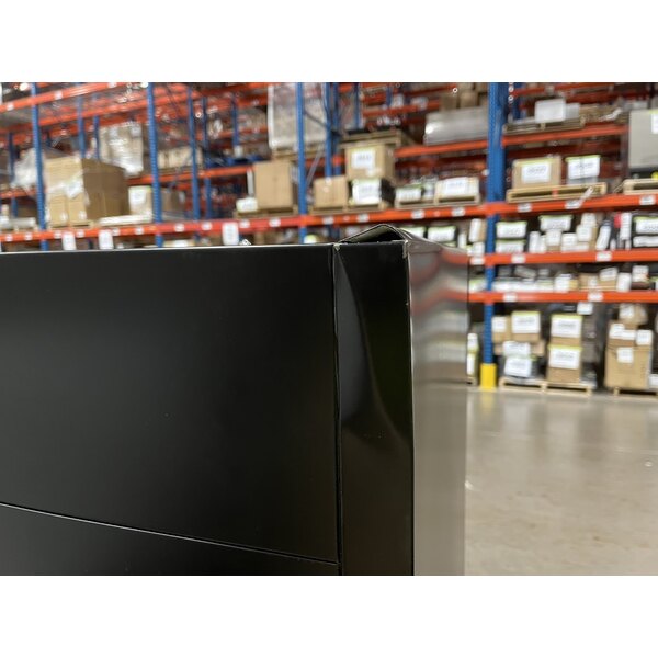 Scratch and Dent True GDM-10SSL-HC~TSL01 24 7/8" Black Narrow / Low Profile Refrigerated Glass Door Merchandiser with LED Lighting