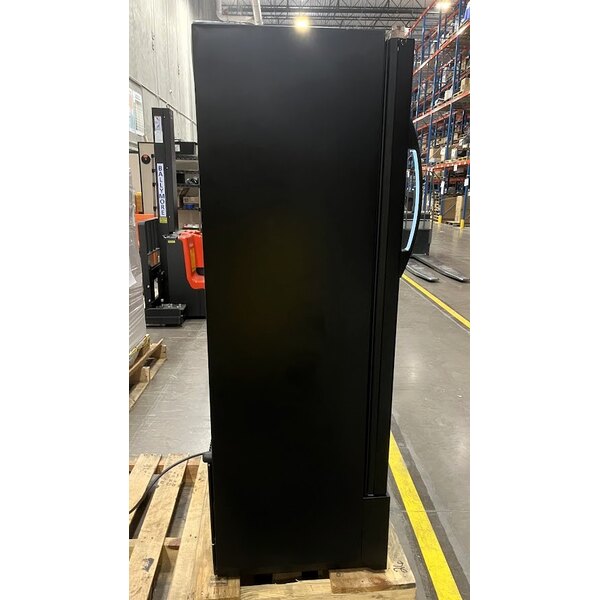 Scratch and Dent True GDM-10SSL-HC~TSL01 24 7/8" Black Narrow / Low Profile Refrigerated Glass Door Merchandiser with LED Lighting