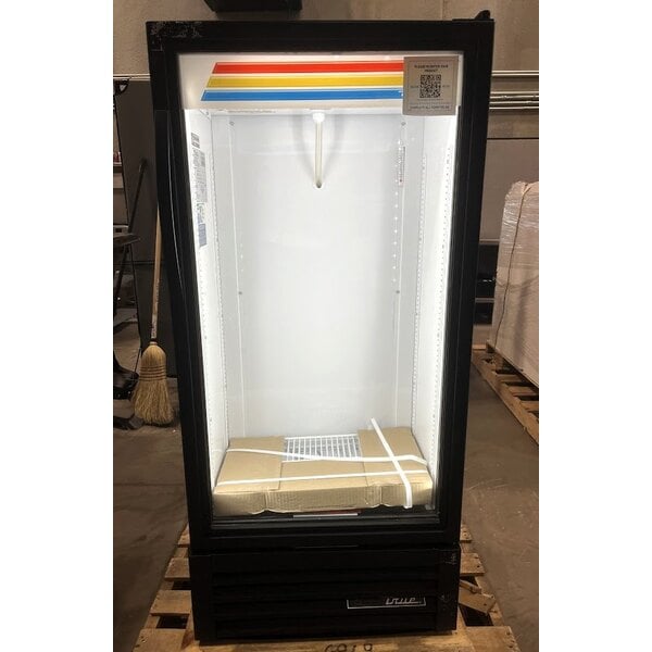 Scratch and Dent True GDM-10SSL-HC~TSL01 24 7/8" Black Narrow / Low Profile Refrigerated Glass Door Merchandiser with LED Lighting