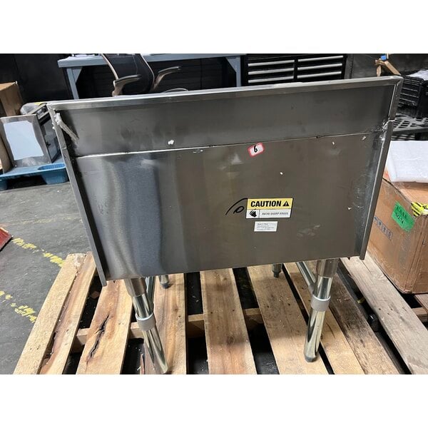 Scratch and Dent Regency IB212408-7CPT 21" x 24" Underbar Ice Bin with 7 Circuit Post-Mix Cold Plate and Bottle Holders