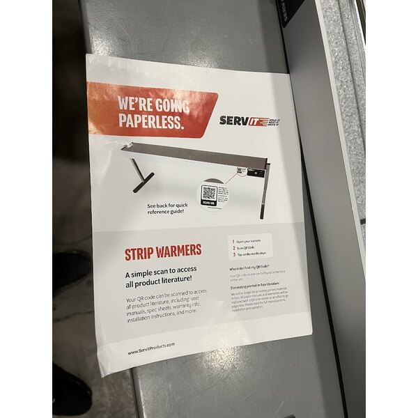 Scratch and Dent ServIt ENSW48ID-1-A 48" Double Strip Warmer with Dual Adjustable Infinite Controls - 120V, 1,900W