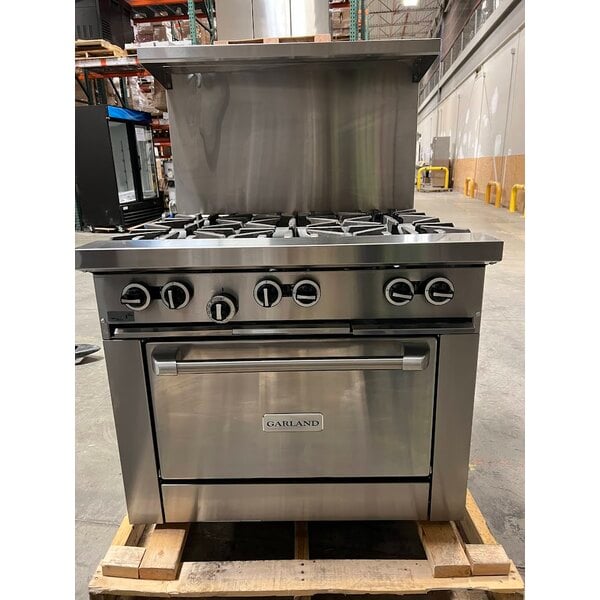 Scratch and Dent Garland G36-6R Natural Gas 6 Burner 36" Range with Standard Oven - 236,000 BTU