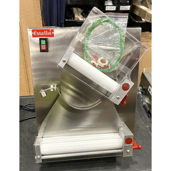Scratch and Dent Estella EDS12D 12" Countertop Two Stage Dough Sheeter - 120V, 1/2 HP