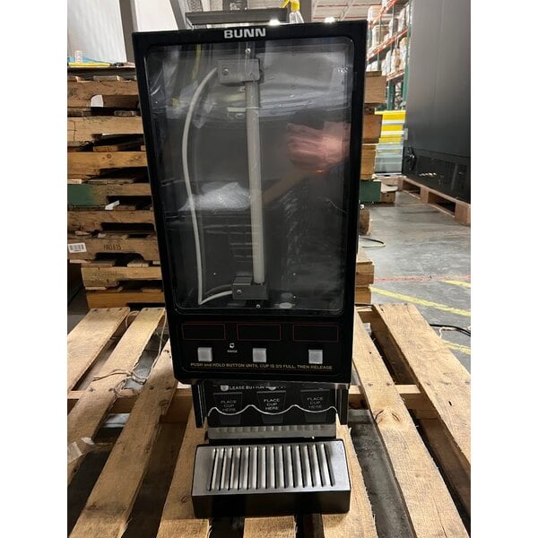 Scratch and Dent Bunn SET00.0197 FMD-3 BLK Fresh Mix Cappuccino / Espresso Machine Cafe Latte Dispenser with 3 Hoppers - 120V
