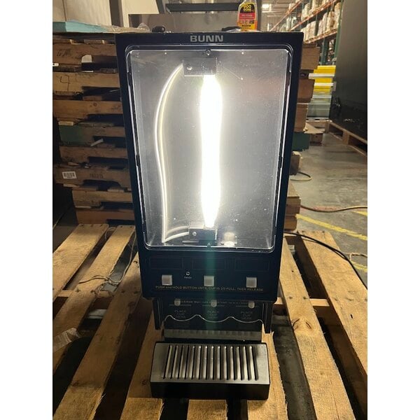 Scratch and Dent Bunn SET00.0197 FMD-3 BLK Fresh Mix Cappuccino / Espresso Machine Cafe Latte Dispenser with 3 Hoppers - 120V