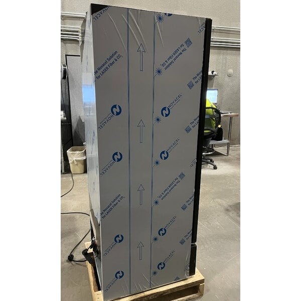 Scratch and Dent Beverage-Air MMR12HC-1-B-18 MarketMax 24" Black Refrigerated Glass Door Merchandiser with Left-Hinged Door