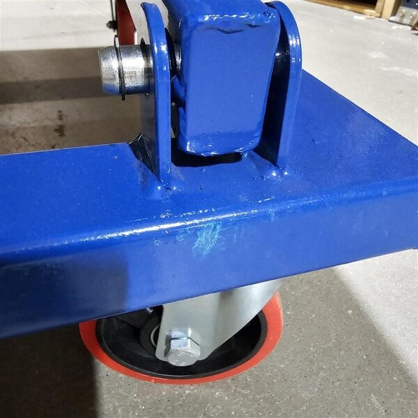 Scratch and Dent Vestil 37 7/16" x 23 5/8" Blue Steel Manual Scissor Lift Cart with 18"-40" Lift and 660 lb. Capacity CART-660-M