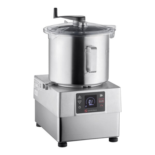 Scratch and Dent Sammic KE-8V Variable-Speed 8.5 Qt. Stainless Steel Batch Bowl Food Processor - 3 hp