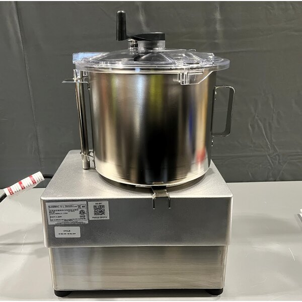 Scratch and Dent Sammic KE-8V Variable-Speed 8.5 Qt. Stainless Steel Batch Bowl Food Processor - 3 hp