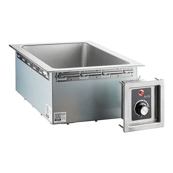 Scratch and Dent Avantco TM-12B Top Mount Drop-In Full Size Hot Food Well with Round Inside Corners and Drain - 208V, 1,600W