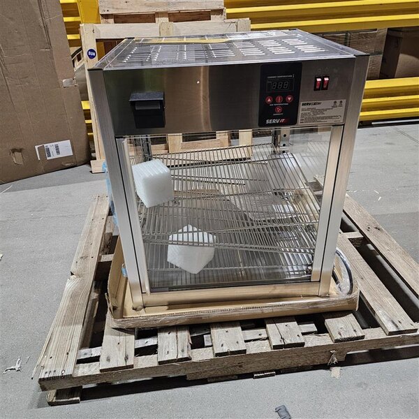 Scratch and Dent ServIt PDW18D1S 18" Full-Service Countertop Display Warmer with 4 Shelves