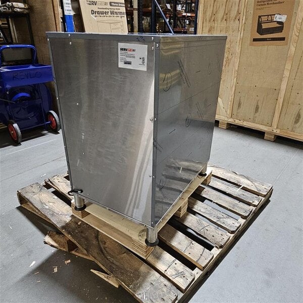 Scratch and Dent ServIt WDNFS-3 Triple Narrow Freestanding Drawer Warmer - 1350W, 120V