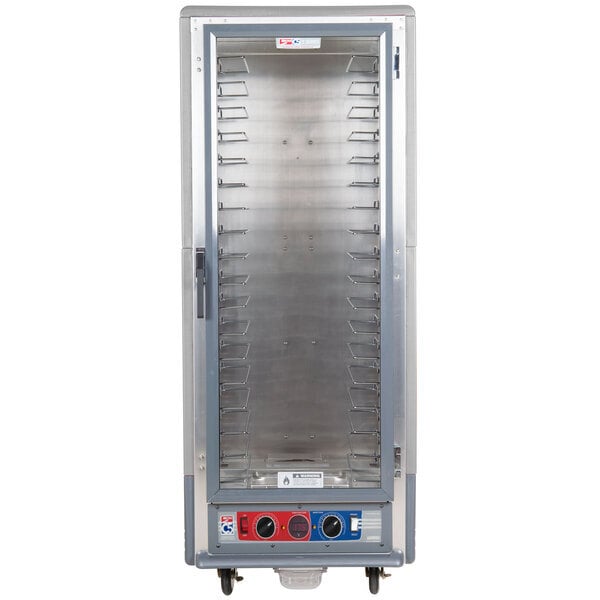 Scratch and Dent Metro C539-CLFC-U-GY C5 3 Series Low Wattage Universal Slide Heated Holding and Proofing Cabinet with Clear Single Door - Gray