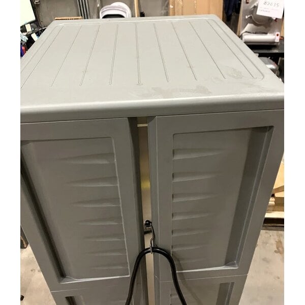 Scratch and Dent Metro C539-CLFC-U-GY C5 3 Series Low Wattage Universal Slide Heated Holding and Proofing Cabinet with Clear Single Door - Gray