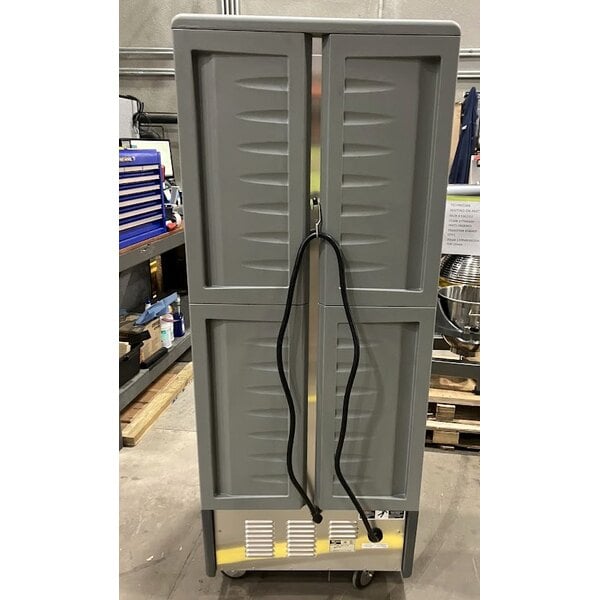 Scratch and Dent Metro C539-CLFC-U-GY C5 3 Series Low Wattage Universal Slide Heated Holding and Proofing Cabinet with Clear Single Door - Gray