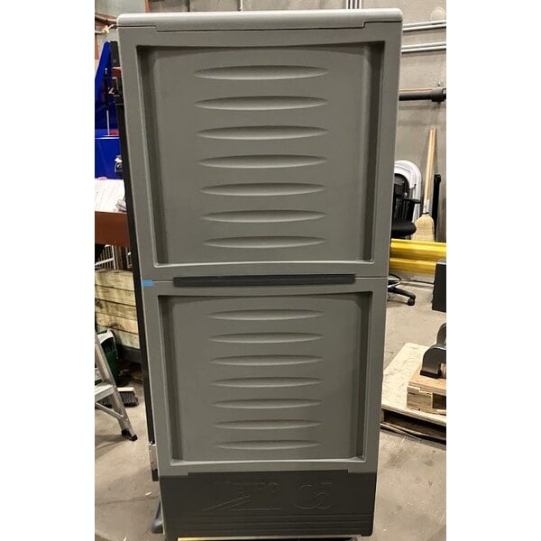 Scratch and Dent Metro C539-CLFC-U-GY C5 3 Series Low Wattage Universal Slide Heated Holding and Proofing Cabinet with Clear Single Door - Gray