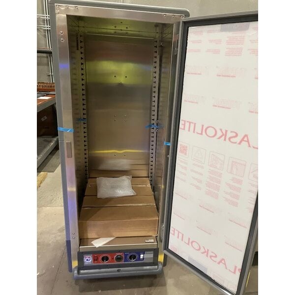 Scratch and Dent Metro C539-CLFC-U-GY C5 3 Series Low Wattage Universal Slide Heated Holding and Proofing Cabinet with Clear Single Door - Gray
