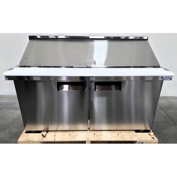 Scratch and Dent Avantco APT-60M-HC 60" 2 Door Mega Top Refrigerated Sandwich Prep Table