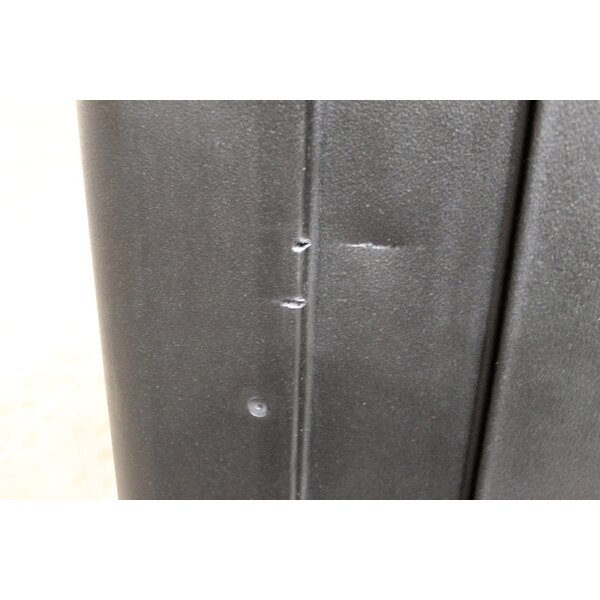 Scratch and Dent Cambro CVC55110 Camcruiser Black Customizable Vending Cart with Umbrella, 1 Counter Well, and 2 Storage Compartments