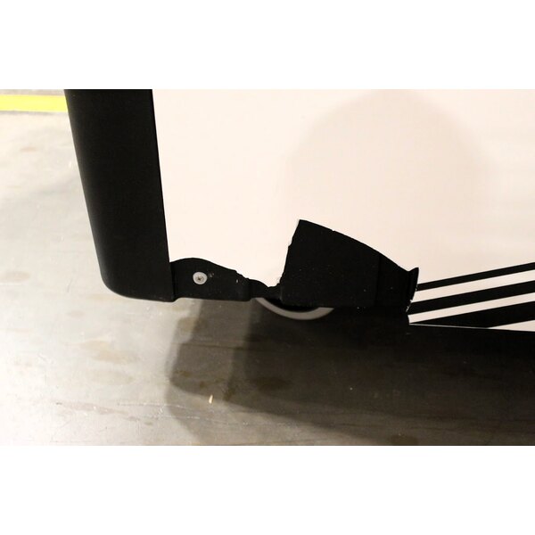 Scratch and Dent Cambro CVC55110 Camcruiser Black Customizable Vending Cart with Umbrella, 1 Counter Well, and 2 Storage Compartments