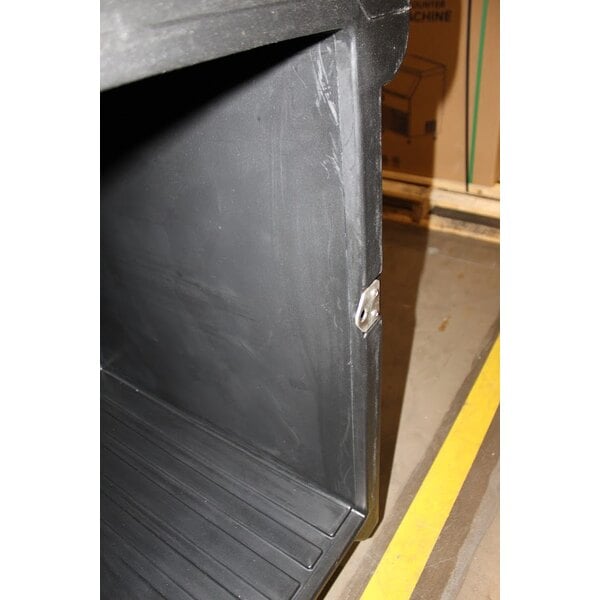 Scratch and Dent Cambro CVC55110 Camcruiser Black Customizable Vending Cart with Umbrella, 1 Counter Well, and 2 Storage Compartments