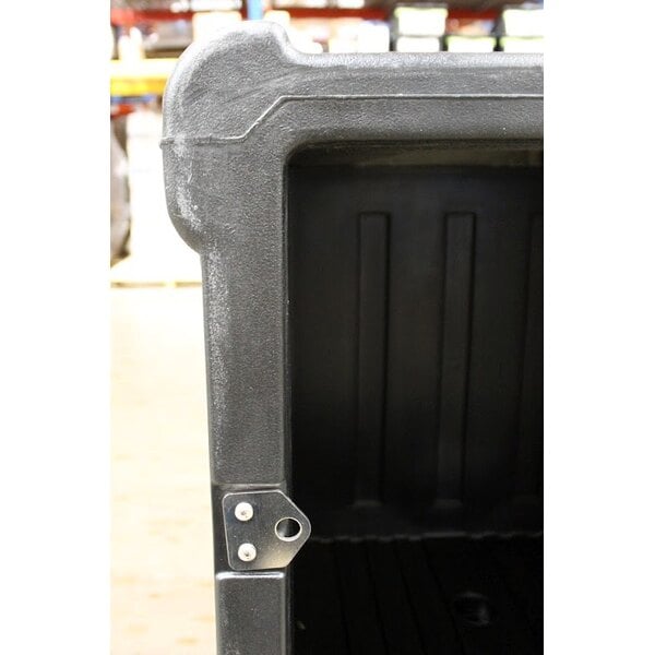 Scratch and Dent Cambro CVC55110 Camcruiser Black Customizable Vending Cart with Umbrella, 1 Counter Well, and 2 Storage Compartments