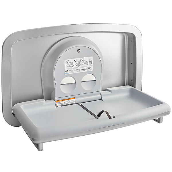 Scratch and Dent Koala Kare KB310-SSRE 41 5/16" x 26 1/4" Horizontal Recess Mount Stainless Steel Baby Changing Station / Table