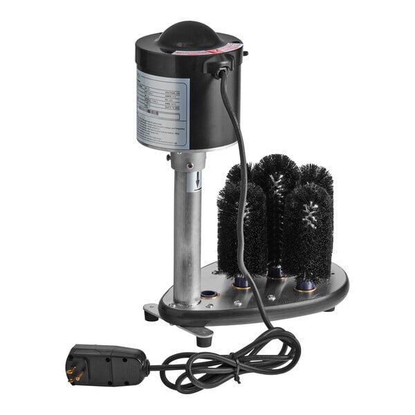 Scratch and Dent Noble Warewashing Last Call 274LCNBGW Heavy-Duty Upright Five Brush Electric Glass Washer - 115V