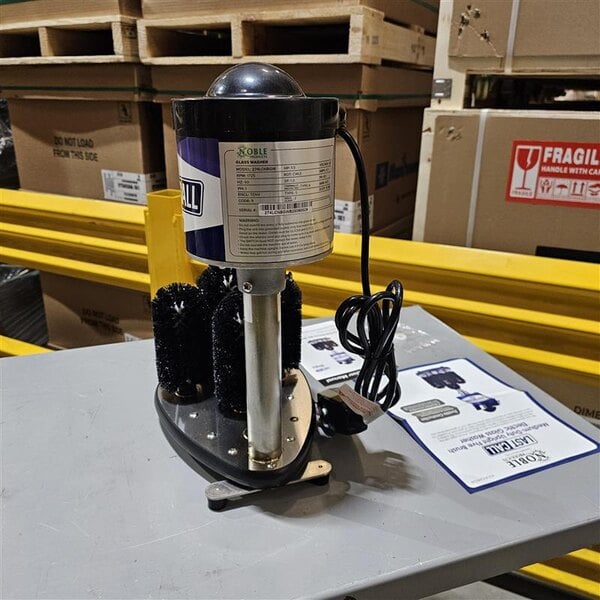 Scratch and Dent Noble Warewashing Last Call 274LCNBGW Heavy-Duty Upright Five Brush Electric Glass Washer - 115V