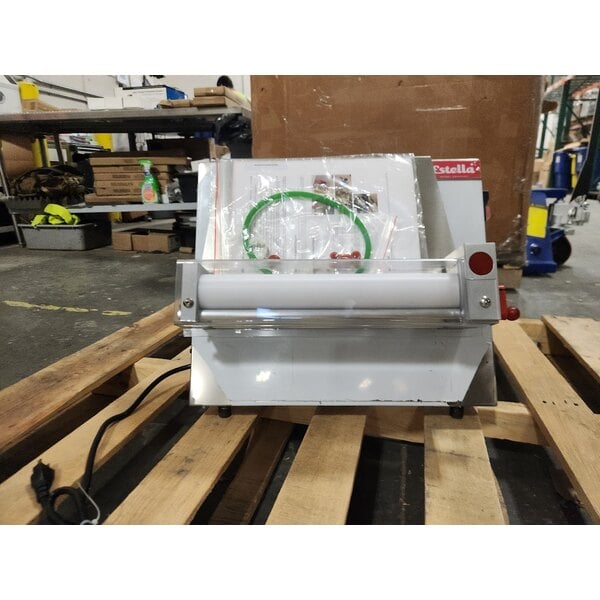 Scratch and Dent Estella EDS12S 12" Countertop One Stage Dough Sheeter - 120V, 1/2 HP