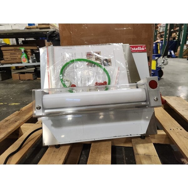 Scratch and Dent Estella EDS12S 12" Countertop One Stage Dough Sheeter - 120V, 1/2 HP