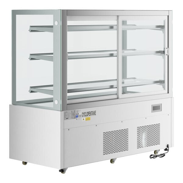 Scratch and Dent Avantco BCF-60-HC 59 1/8" Square Glass White Refrigerated Bakery Display Case