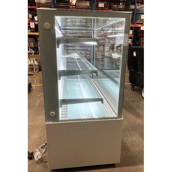 Scratch and Dent Avantco BCF-60-HC 59 1/8" Square Glass White Refrigerated Bakery Display Case